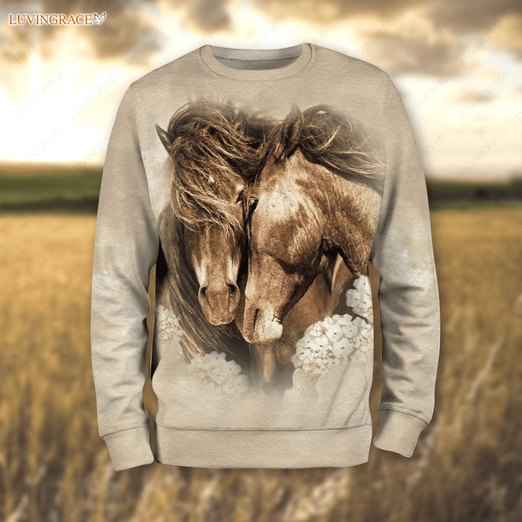 Horse Couple God Blessed Hoodie LuvinGrace Store