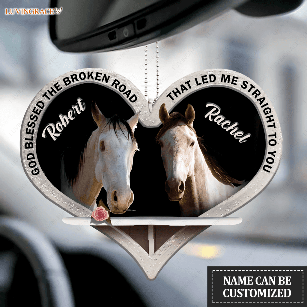 Horse Couple Lovers God Blessed Personalized Ornament