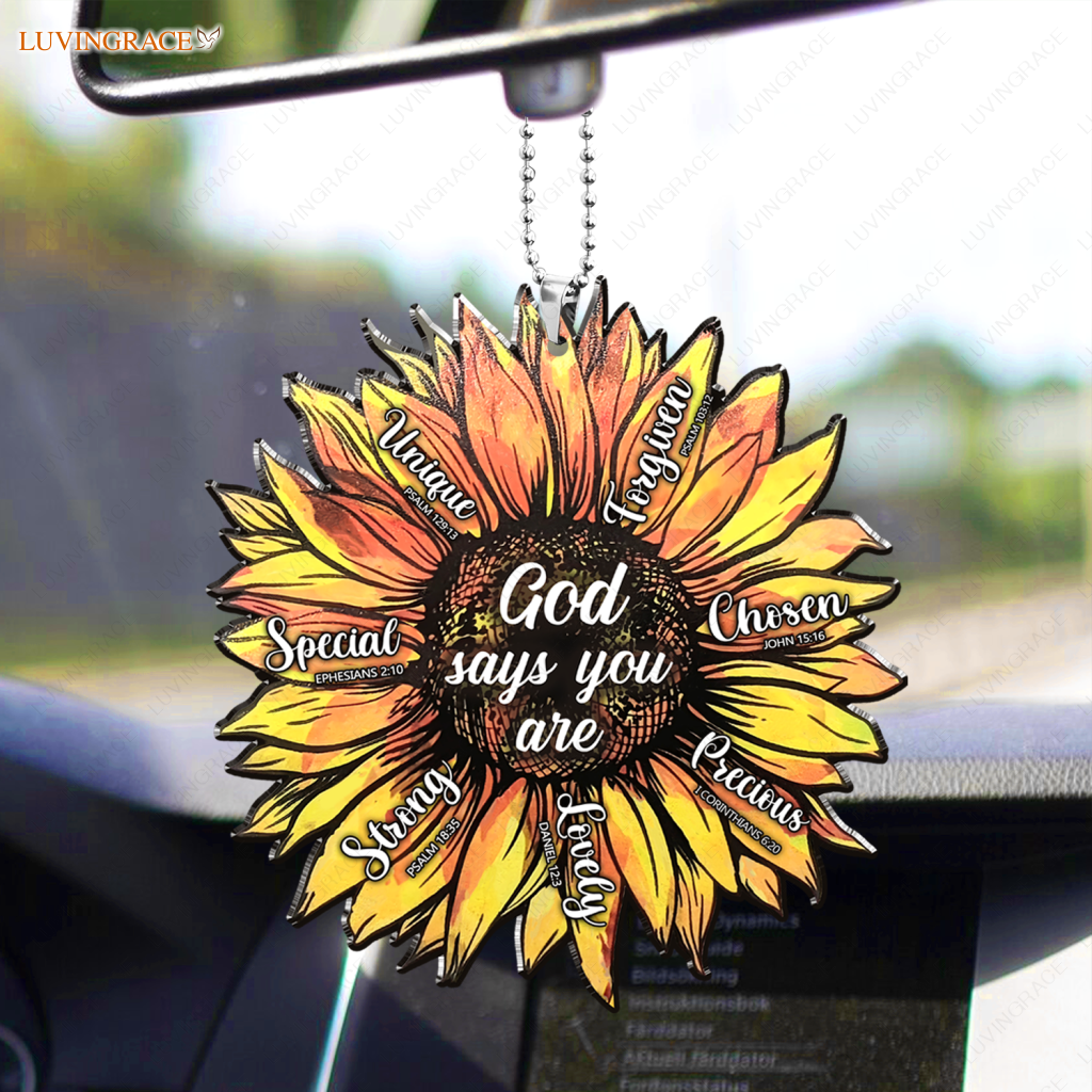 Hot Sunflower God Says You Are Ornament