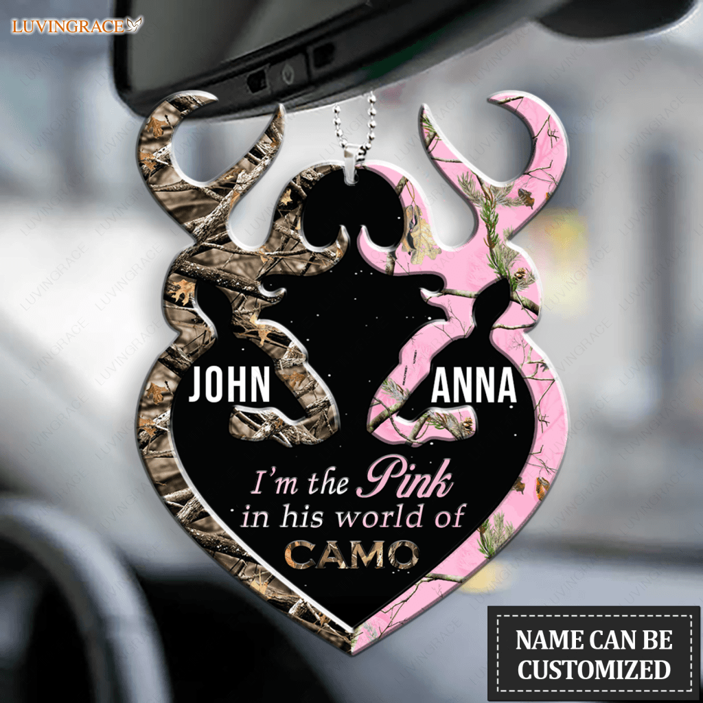 Im The Pink Personalized Buck And Doe Ornament