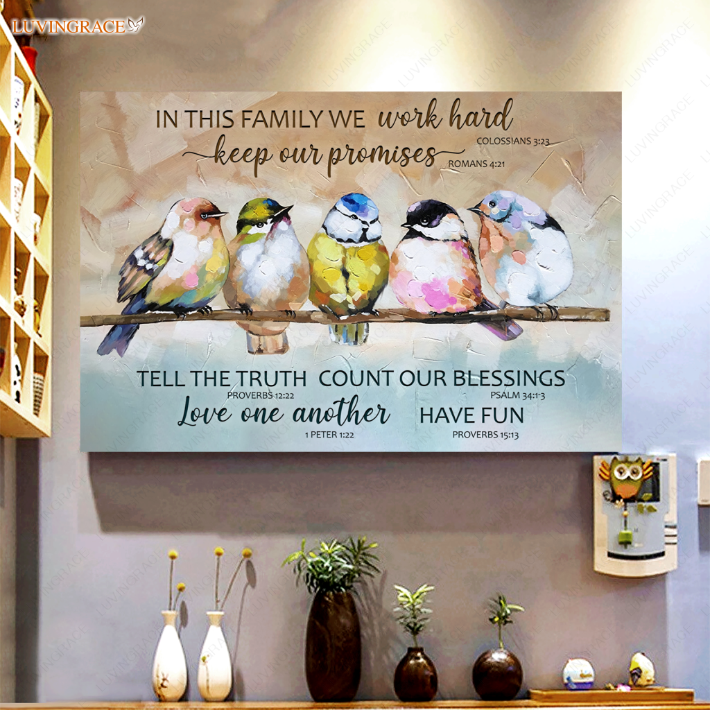 In This Family Bible Verse Wall Art