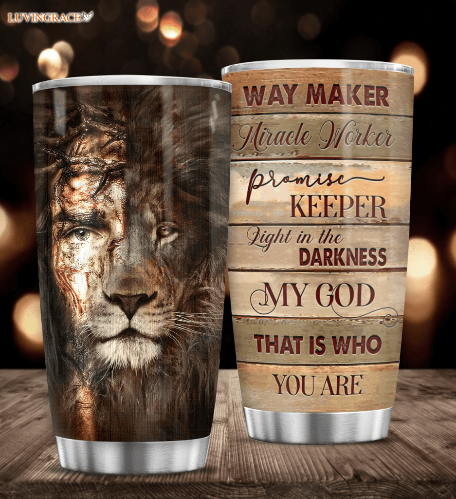 Jesus And Lion Way Maker Tumbler Tumbler