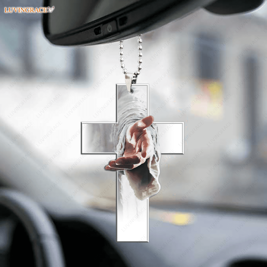 Jesus Hand Cross Ornament