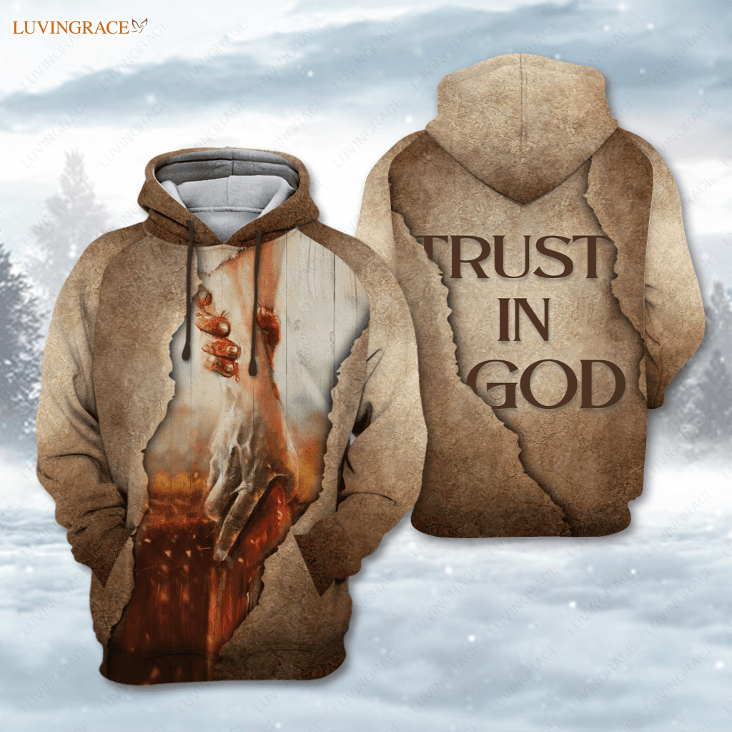 Jesus Hand Trust In God Hoodie / S