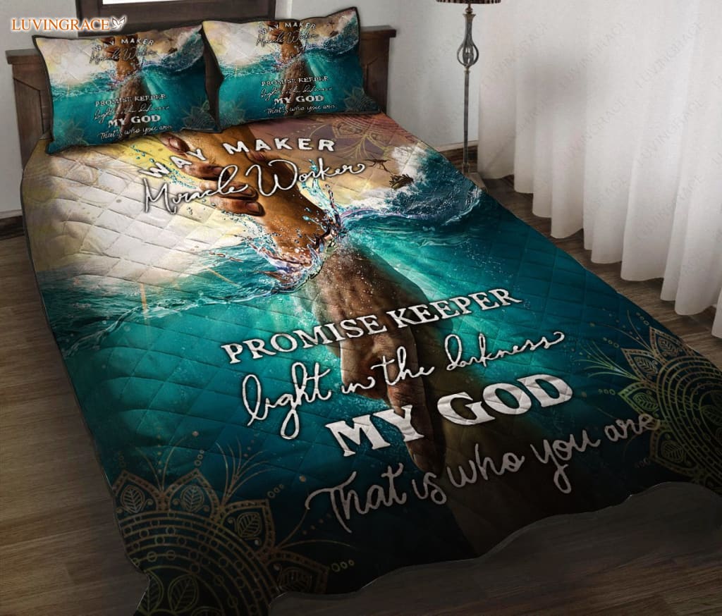 Jesus Saves Christian Quilt Bedding Set