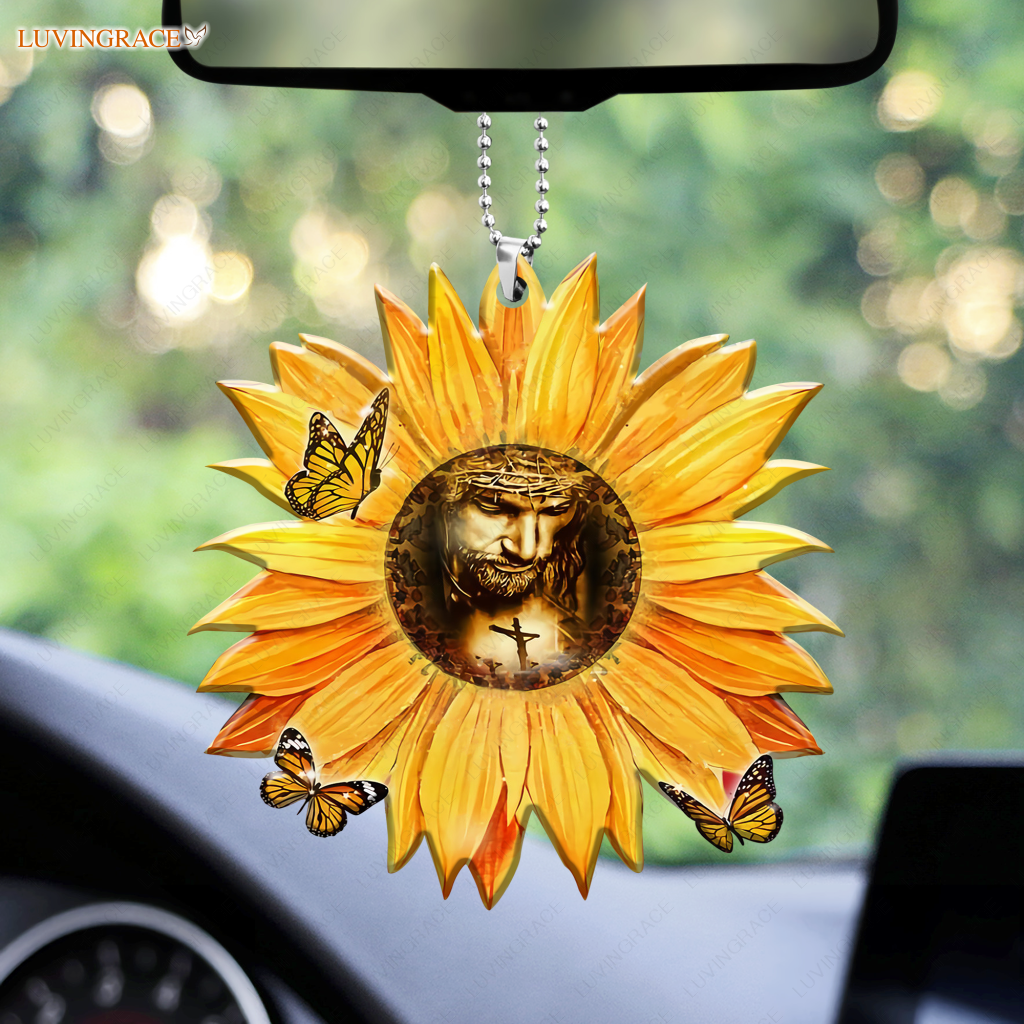 Jesus Sunflower Ornament
