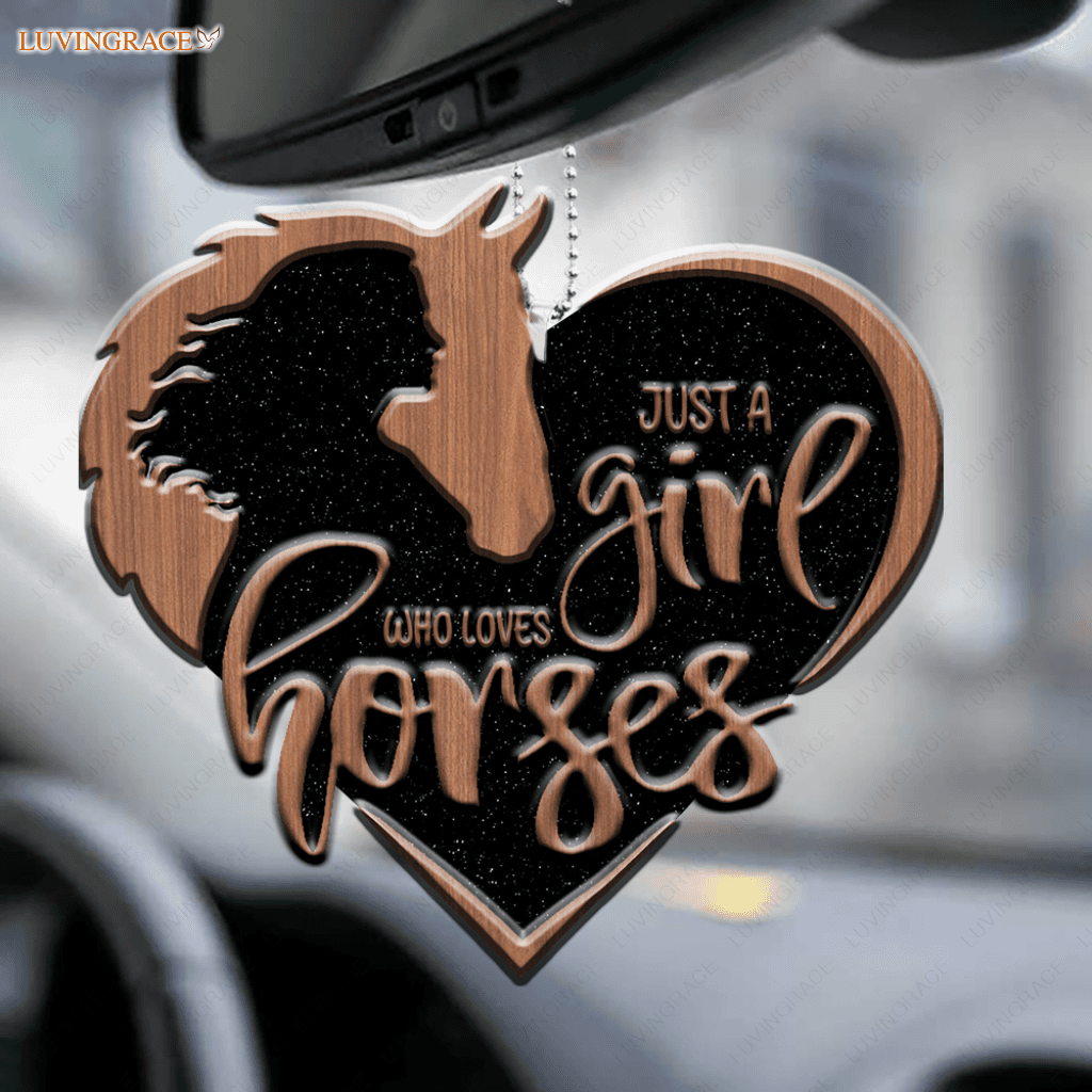 Just A Girl Who Love Horse Heart Ornament
