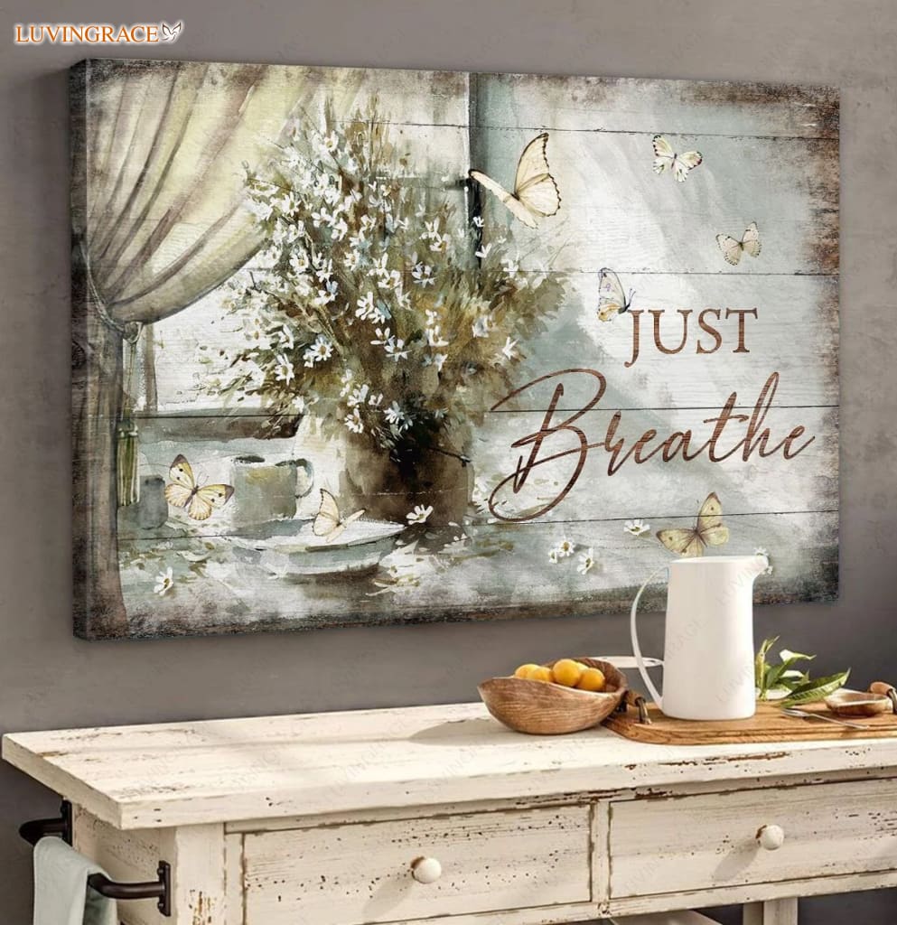 Just Breathe Butterfly Canvas Wall Art Canvas