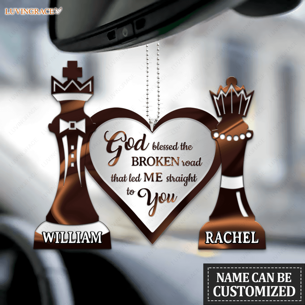 King And Queen God Blessed Personalized Ornament