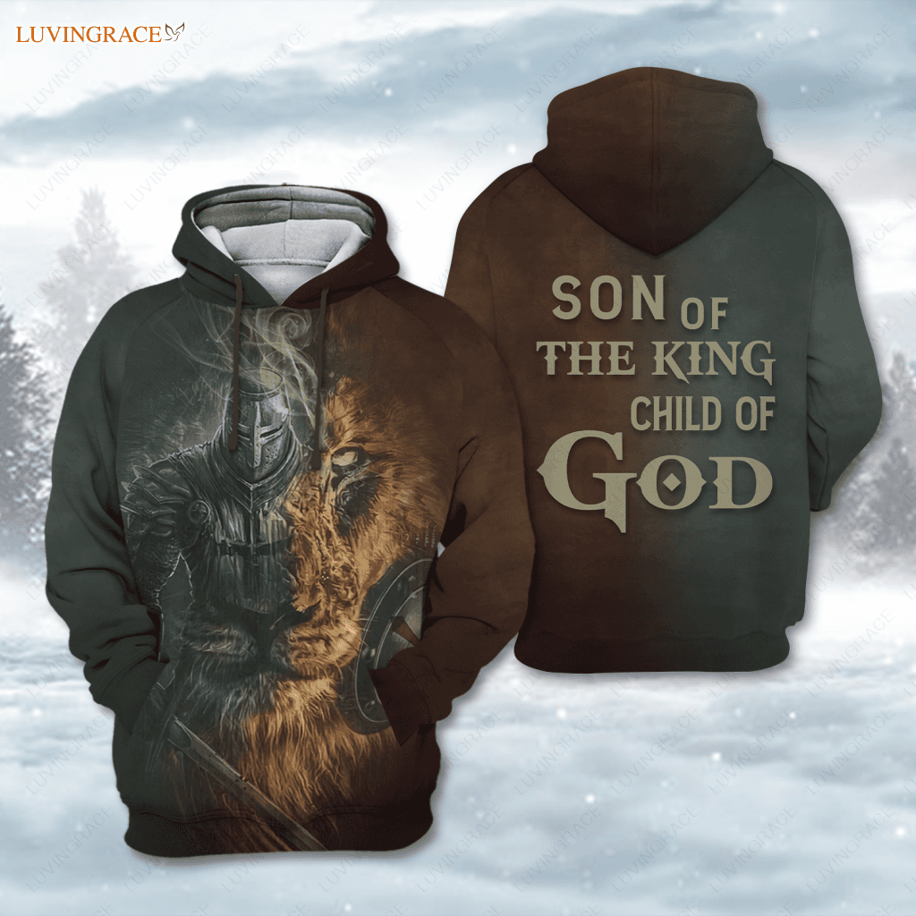 Lion Armor Knight Son Of The King Child God Hoodie / S