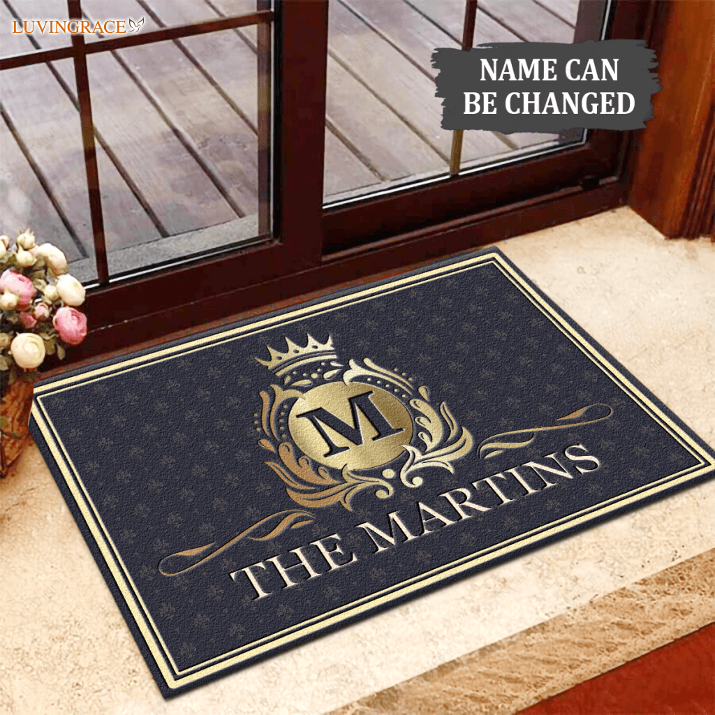 Luvingrace L01 Luxury Monogram Collection Family Name Personalized Doormat