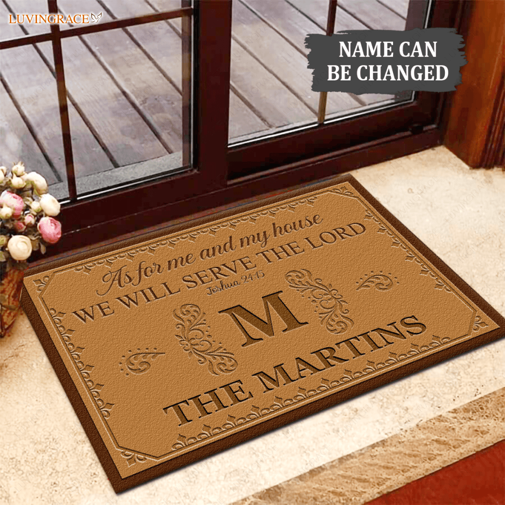 Luvingrace L03 Luxury Monogram Collection As For My House Personalized Doormat