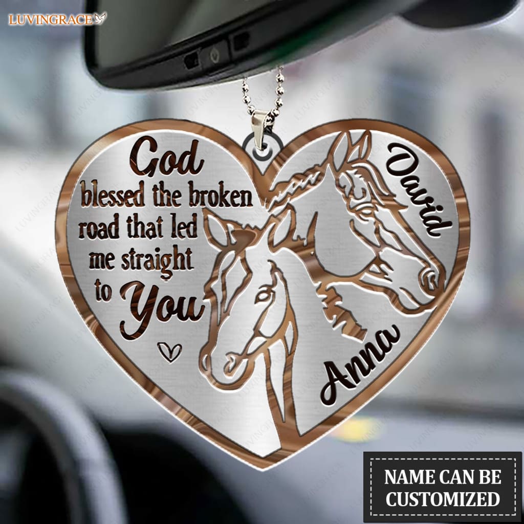 Luvingrace M109 Horse Couple God Blessed Personalized Ornament