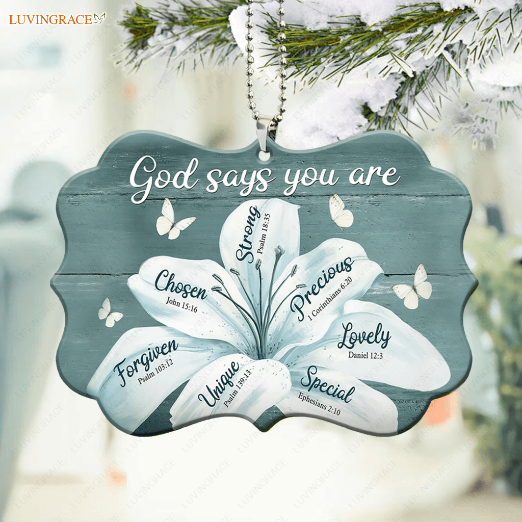 Luvingrace M115 White Lily God Says You Are Ornament