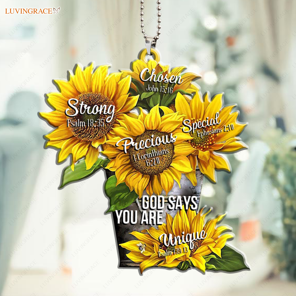 Luvingrace M122 Sunflower God Says You Are Ornament