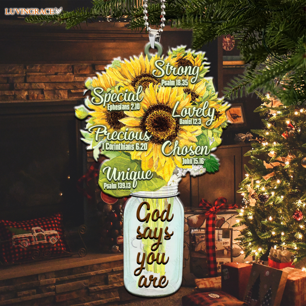Luvingrace M124 Sunflower God Says You Are Ornament