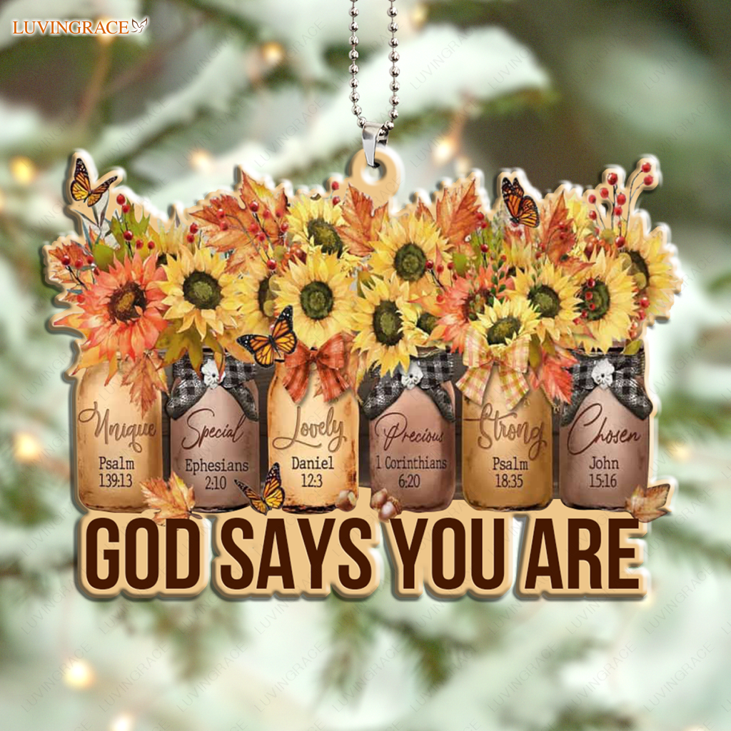 Luvingrace M127 Sunflower God Says You Are Ornament