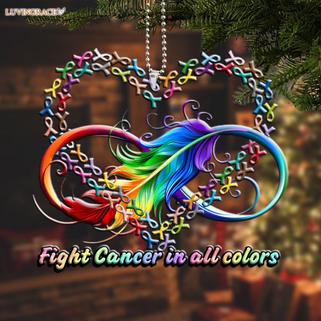 Luvingrace M134 Fight Cancer In All Colors Ornament