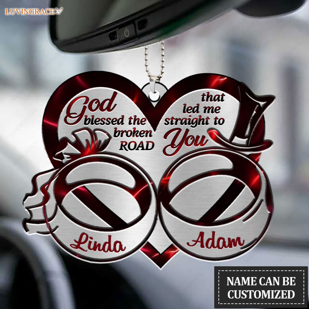 Luvingrace M21 Wedding Anniversary God Blessed Personalized Couple Ornament