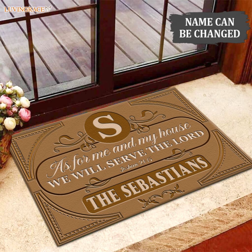 Luvingrace M30 Decorative Monogram Collection As For My House Personalized Doormat