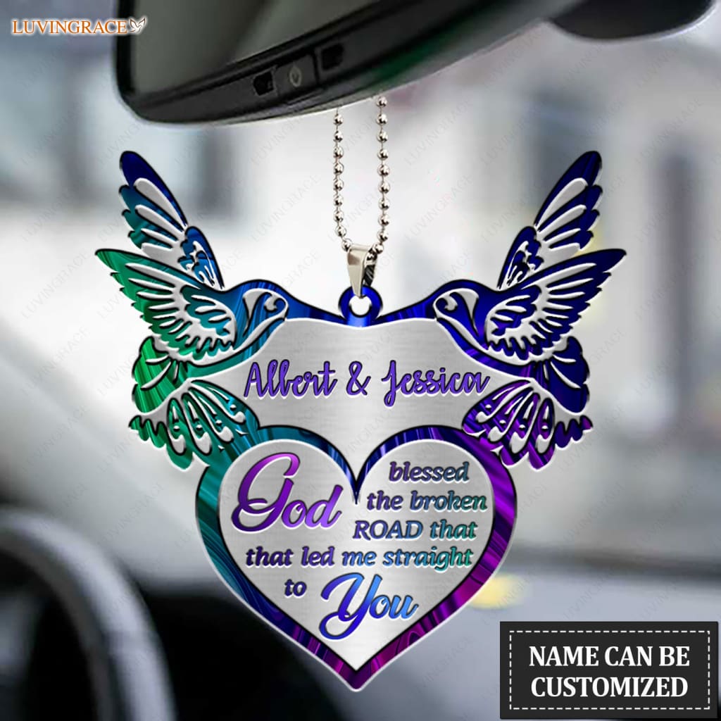 Luvingrace M35 Hummingbird Couple God Blessed Personalized Ornament
