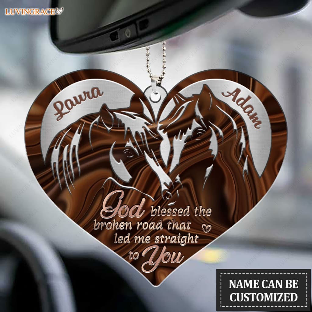 Luvingrace M40 Horse Couple God Blessed Personalized Ornament