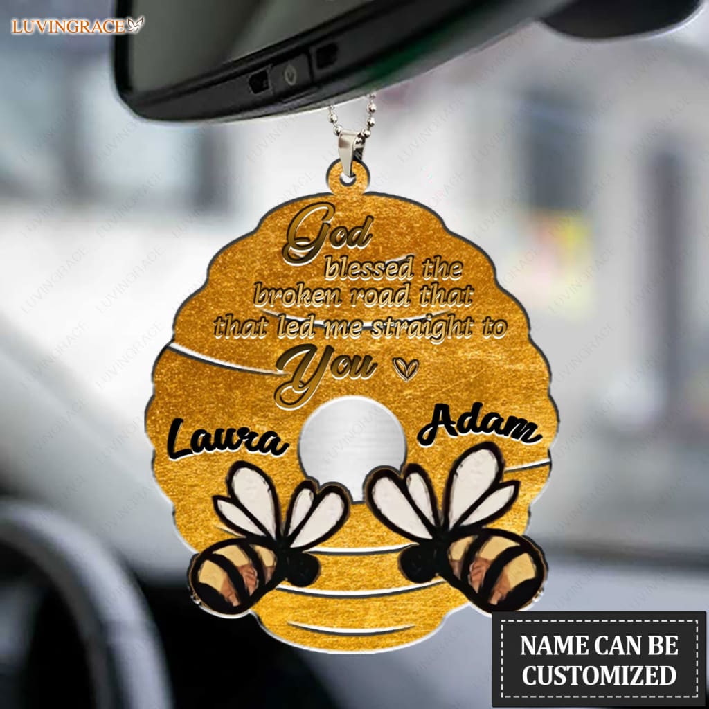 Luvingrace M42 Bee Couple God Blessed Personalized Ornament
