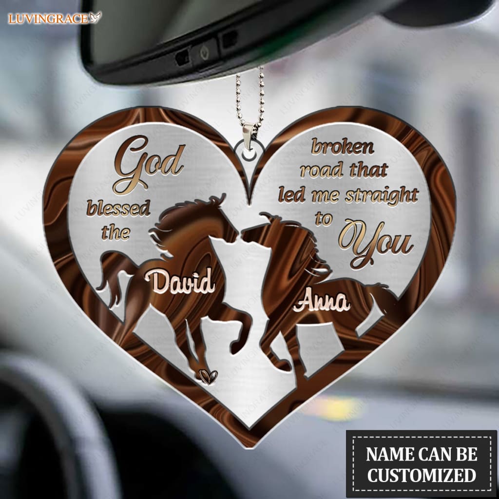 Luvingrace M58 Horse Couple God Blessed Personalized Ornament