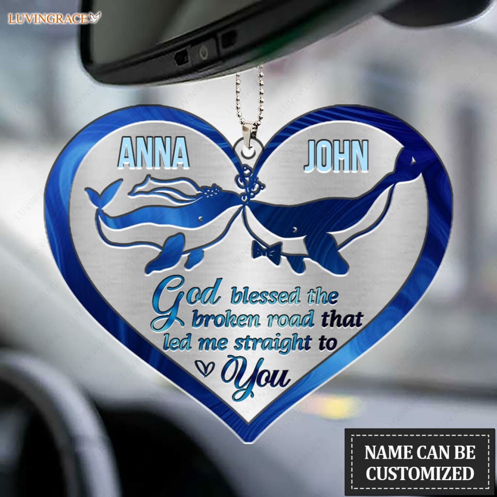 Luvingrace M61 Whale Couple God Blessed Personalized Ornament