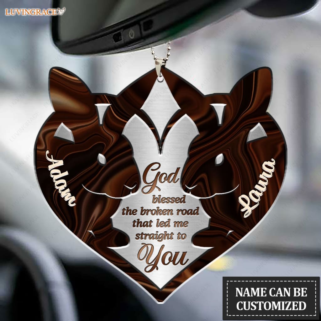 Luvingrace M63 Rabbit Couple God Blessed Personalized Ornament