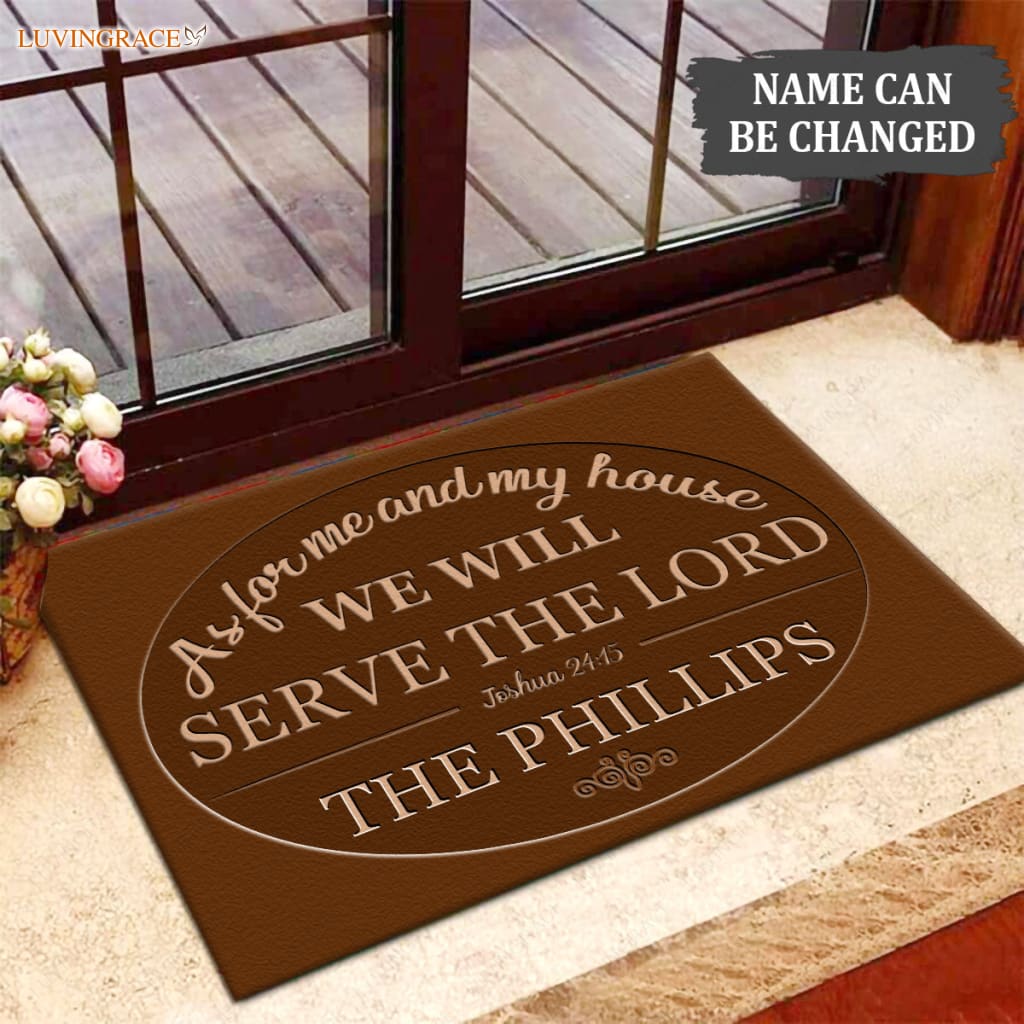 Luvingrace M69 Decorative Monogram Collection As For My House Personalized Doormat