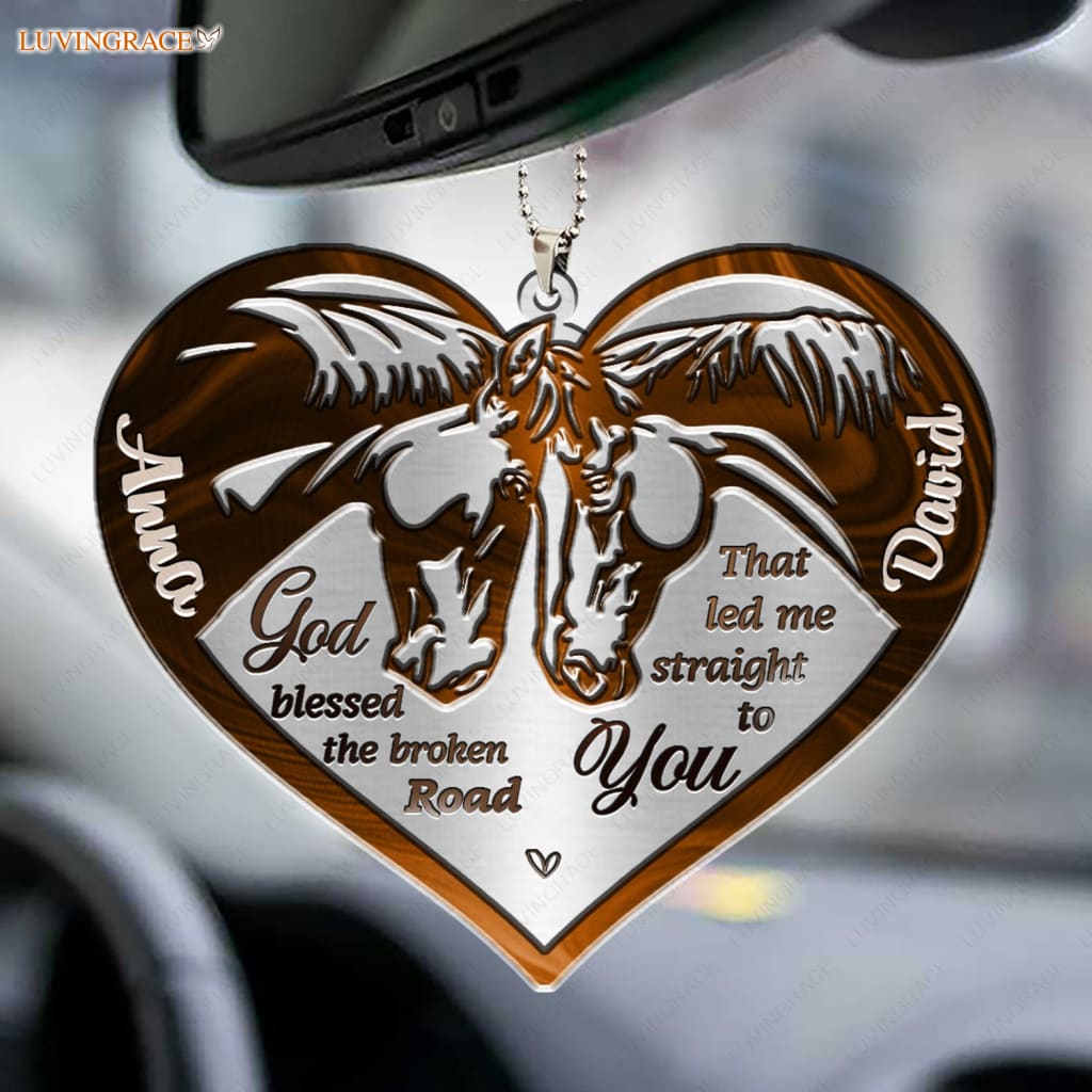 Luvingrace M76 Horse Couple God Blessed Personalized Ornament