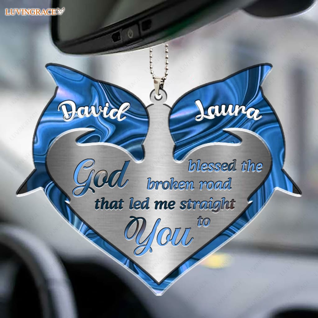 Luvingrace M78 Dolphin Couple God Blessed Personalized Ornament