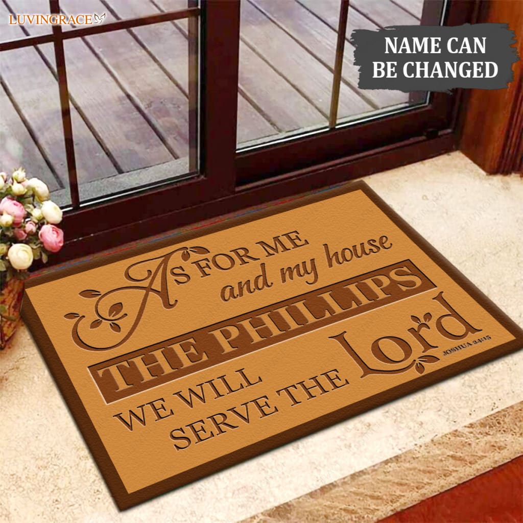 Luvingrace M80 Decorative Monogram Collection As For My House Personalized Doormat