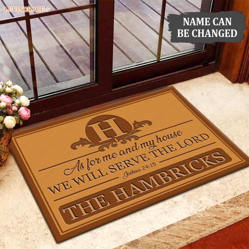 Luvingrace M81 Decorative Monogram Collection As For My House Personalized Doormat