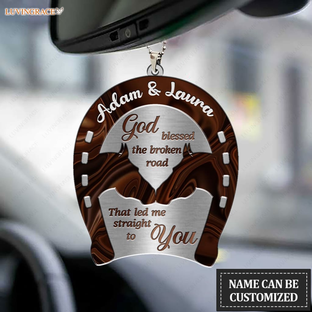 Luvingrace M96 Horse Couple God Blessed Personalized Ornament