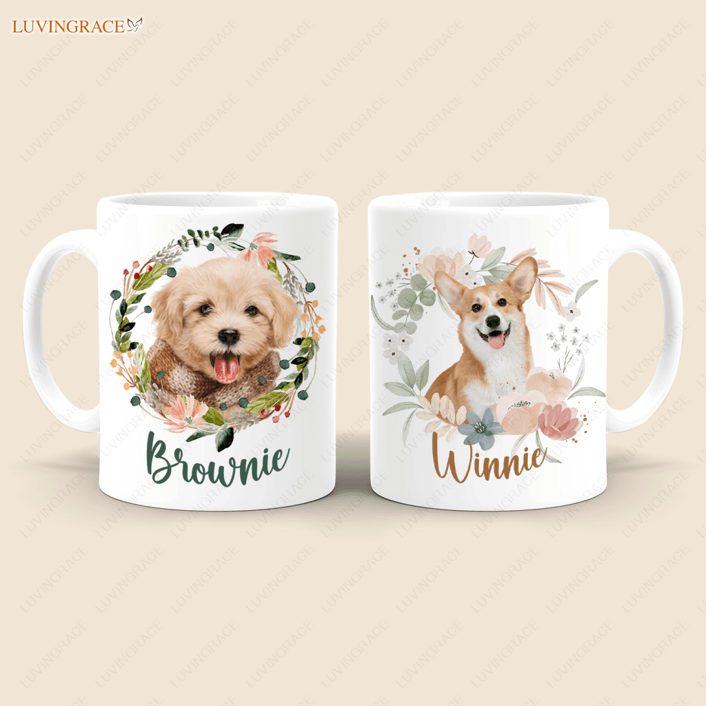 Masterpiece Floral Pet Mug From Photo - Personalized Custom Ceramic