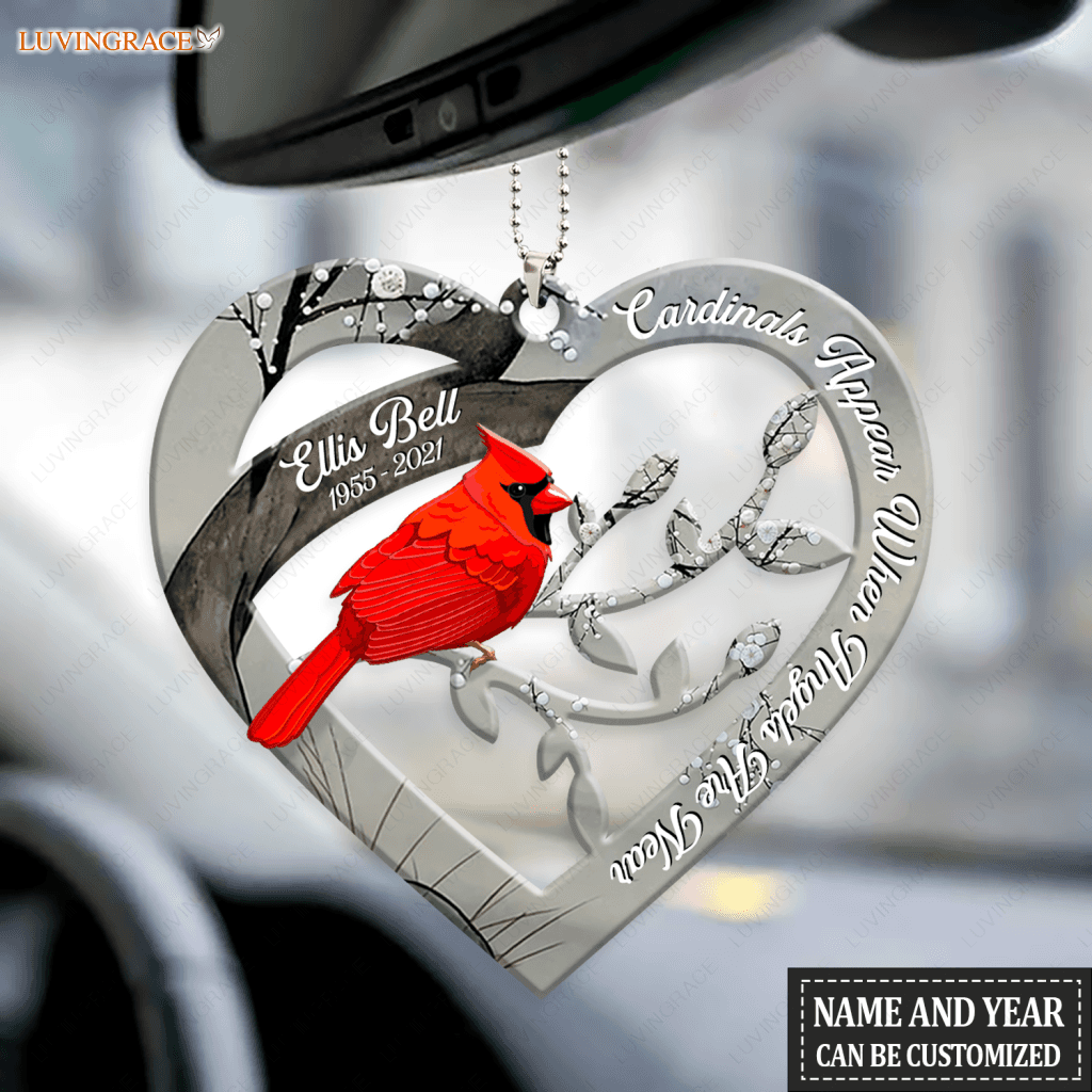 Memorial Red Cardinal Personalized Ornament