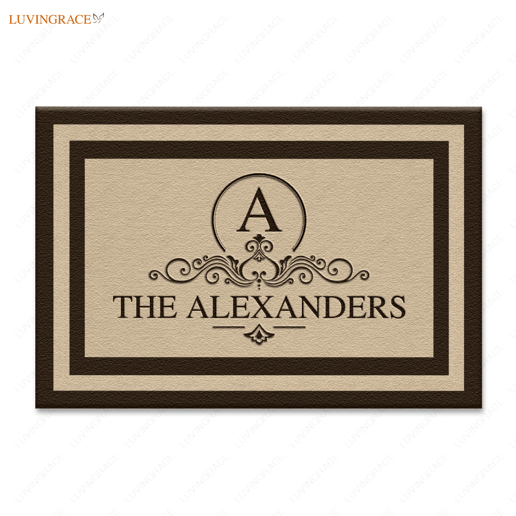 Monogram Custom Family Last Name Doormat