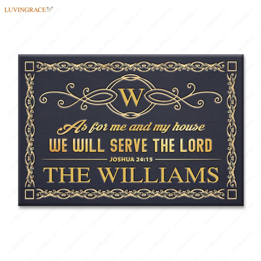 Monogram Premium Design Serve The Lord Personalized Doormat