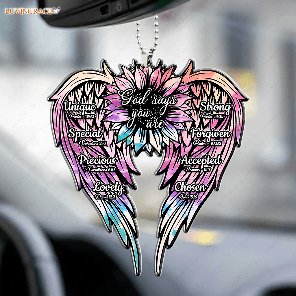 Muticolor Flower Wings God Says You Are Ornament