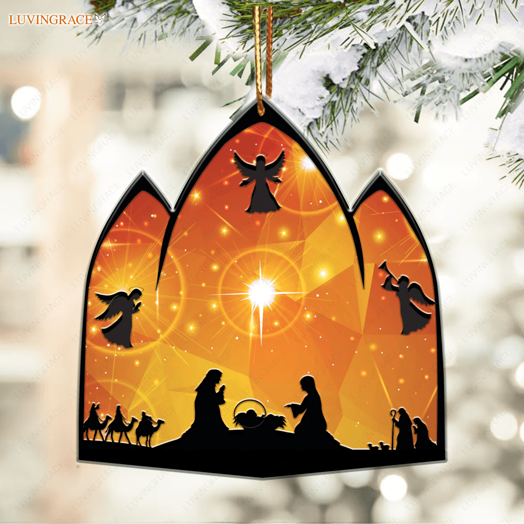 Nativity Scene Silhouette Ornament