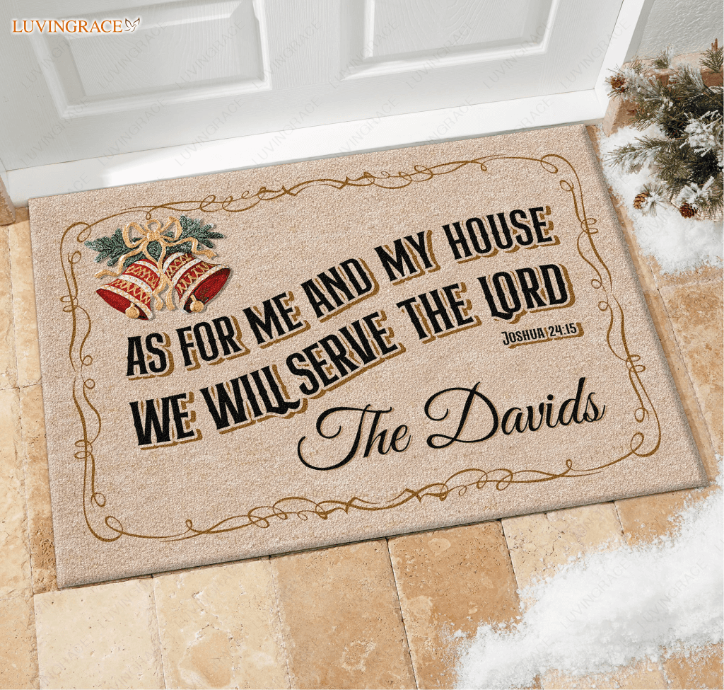 New Personalized As For Me And My House Doormat