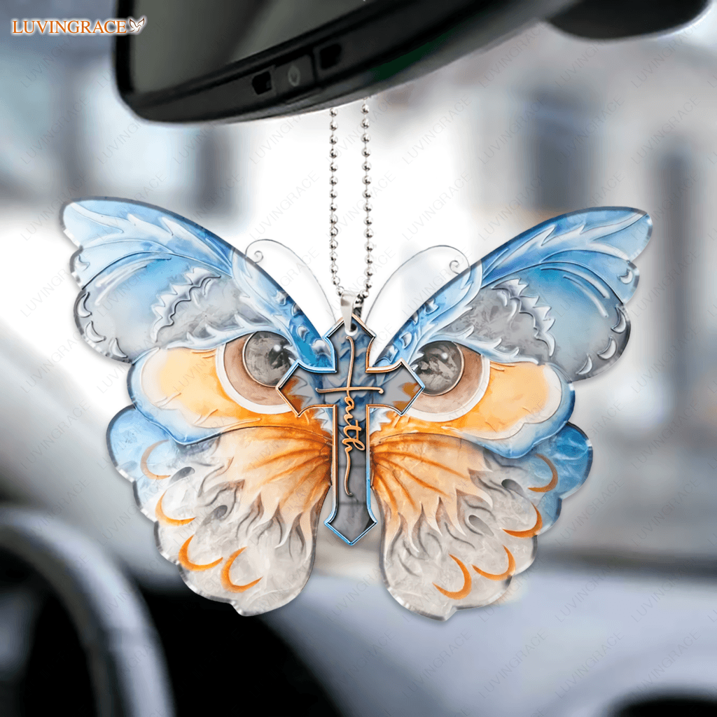 Owl Butterfly Faith Ornament