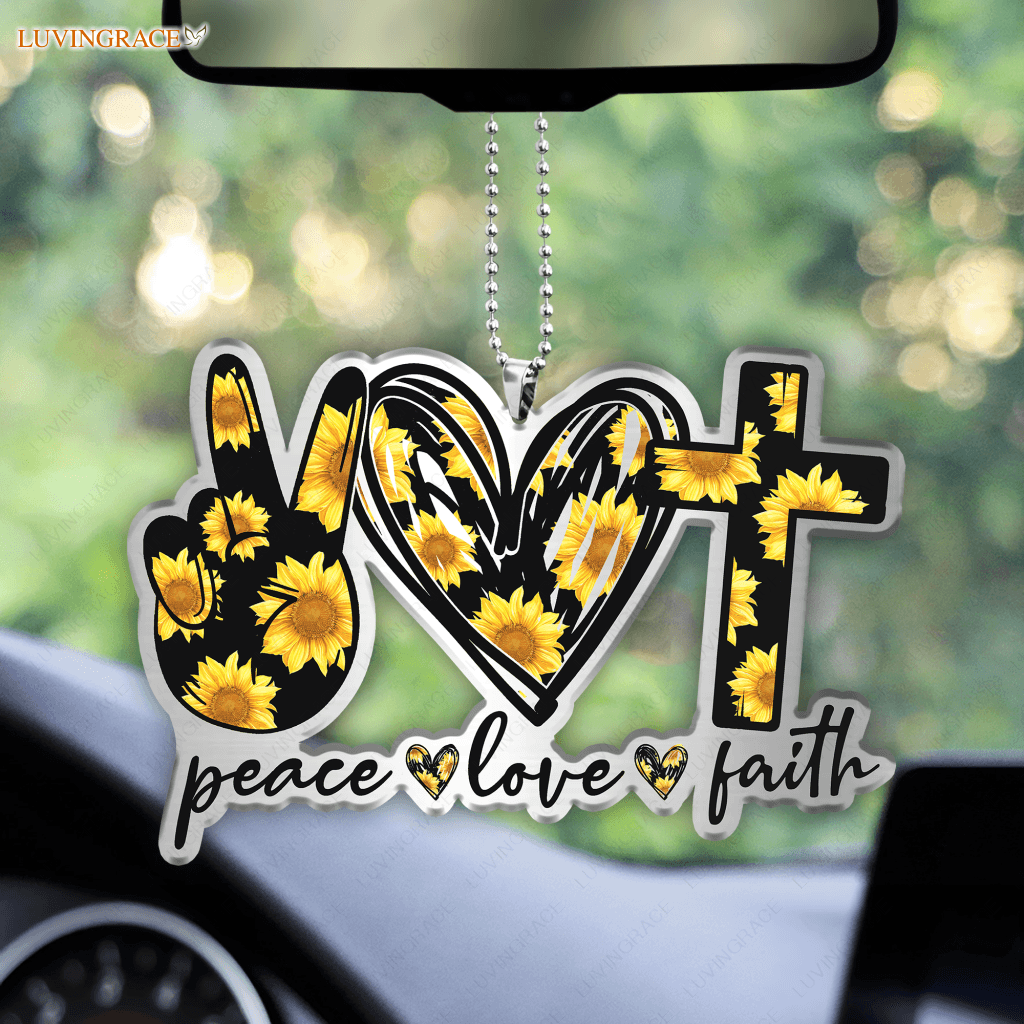 Peace Love Faith Ornament
