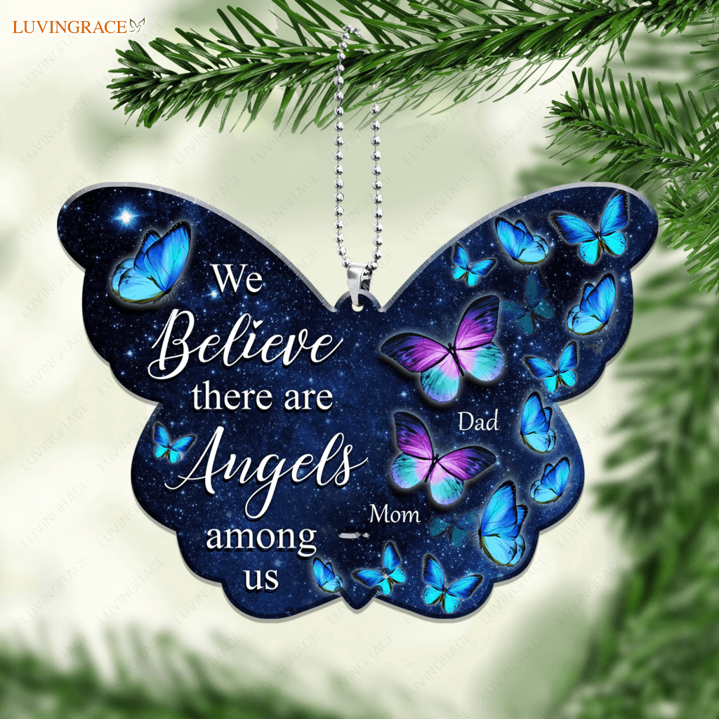 Personalized Angels Among Us Butterfly Ornament