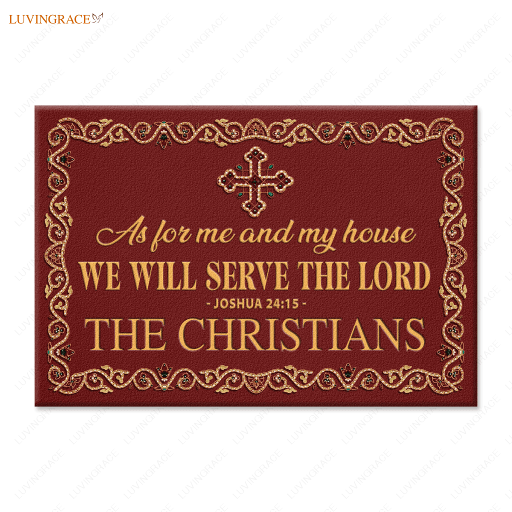Personalized Christian Doormat Serve The Lord
