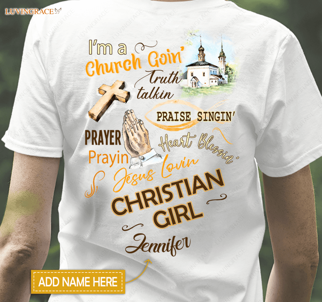 Personalized Church Girl Tshirt Shirt