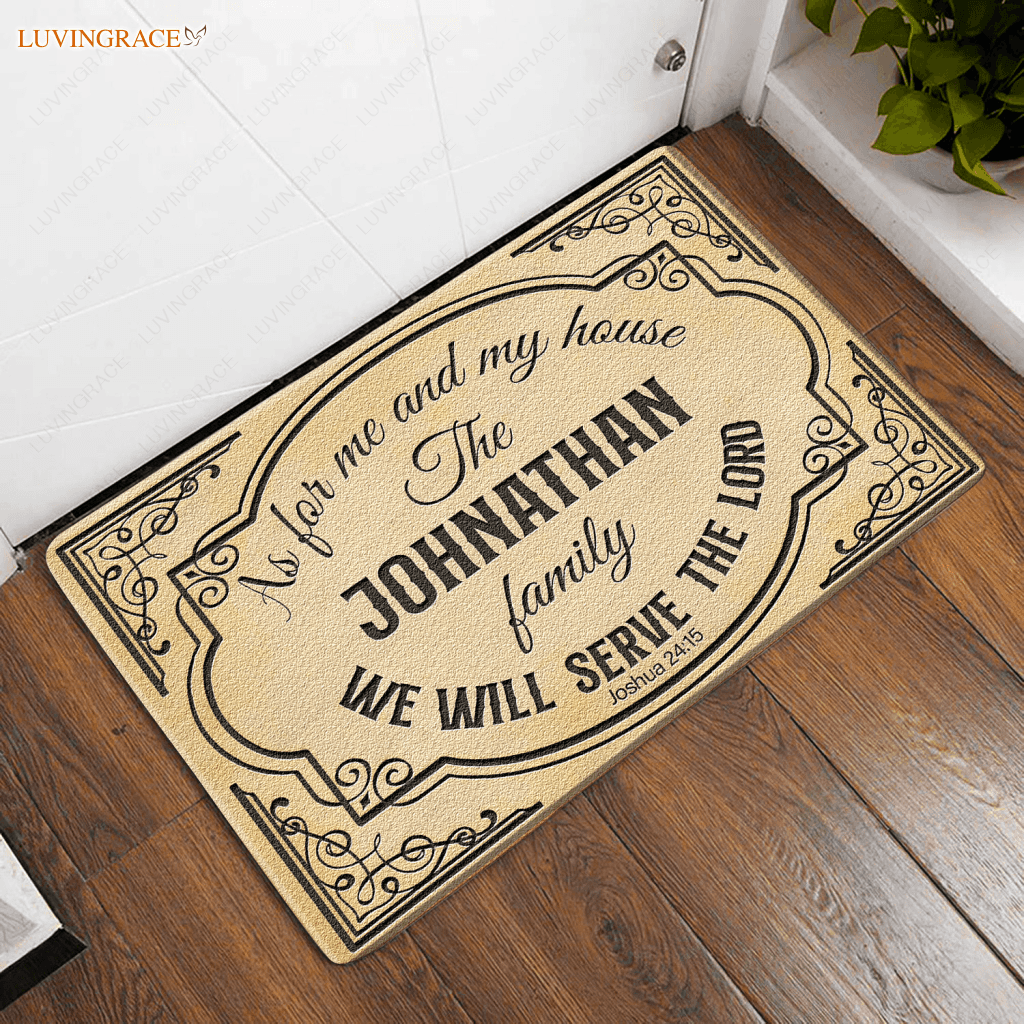 Personalized Classic Vintage Serve The Lord Doormat