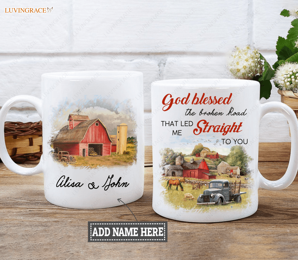 Personalized Countryside God Blessed 15Oz Mug Ceramic